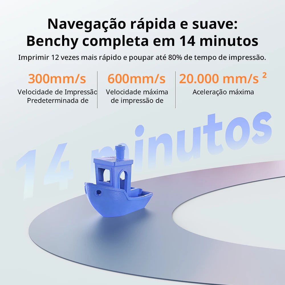 Impressora 3D ANYCUBIC Kobra 4 FDM MultiColor — Até 8 Cores, 600mm/s, Controle via App