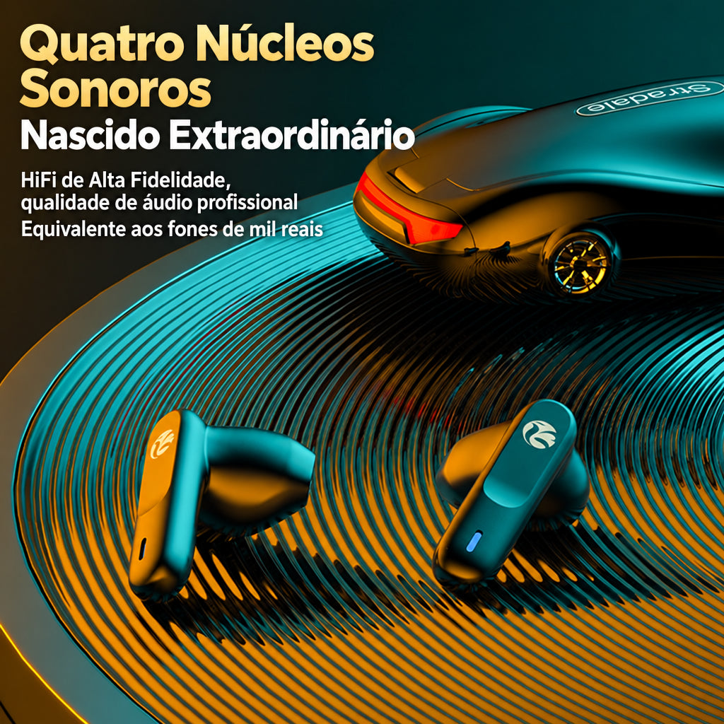 Fone TWS L24 Sem Fio — Bluetooth Esportivo Design Carro com Baixa Latência