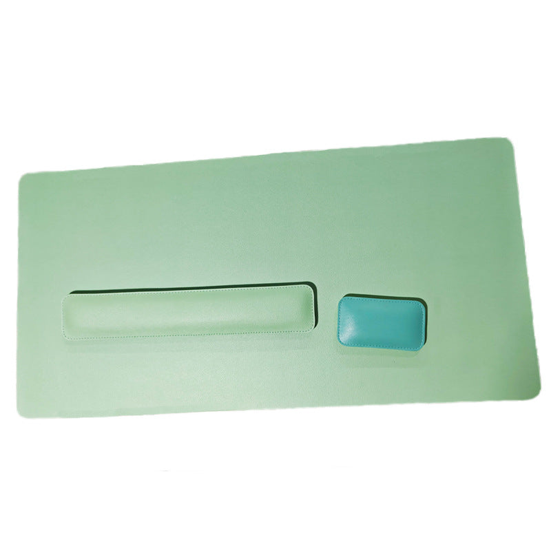 Mouse Pad Gigante de Couro com Apoio de Pulso para Teclado — Escritório