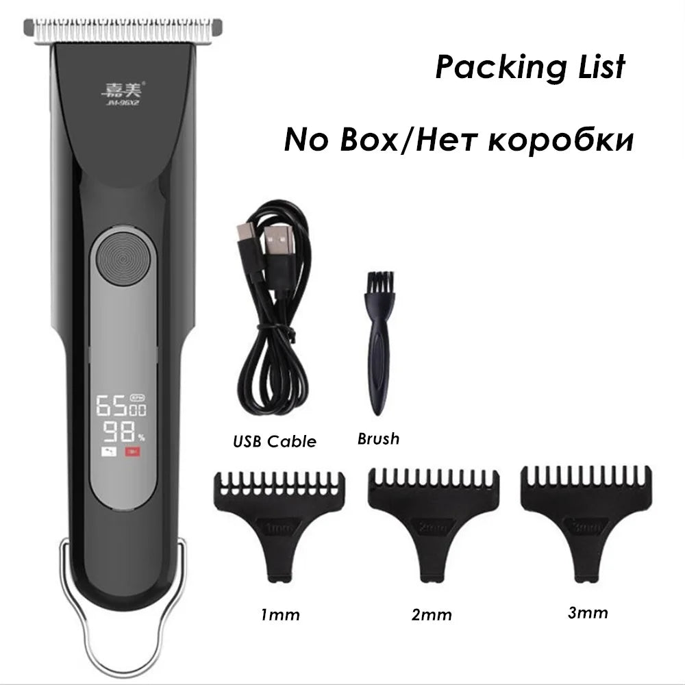 Clipper Profissional Sem Fio com Display LCD e Lâmina 0mm