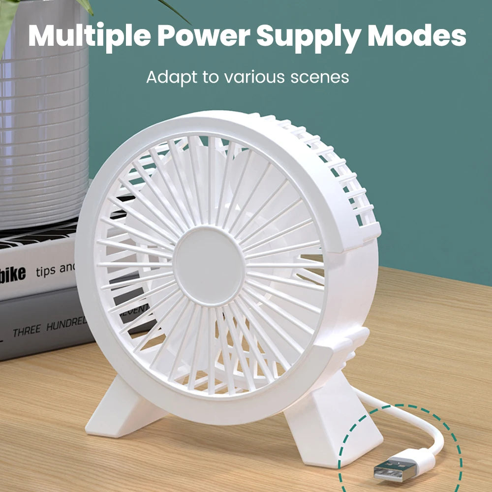 Mini Ventilador de Mesa USB Silencioso