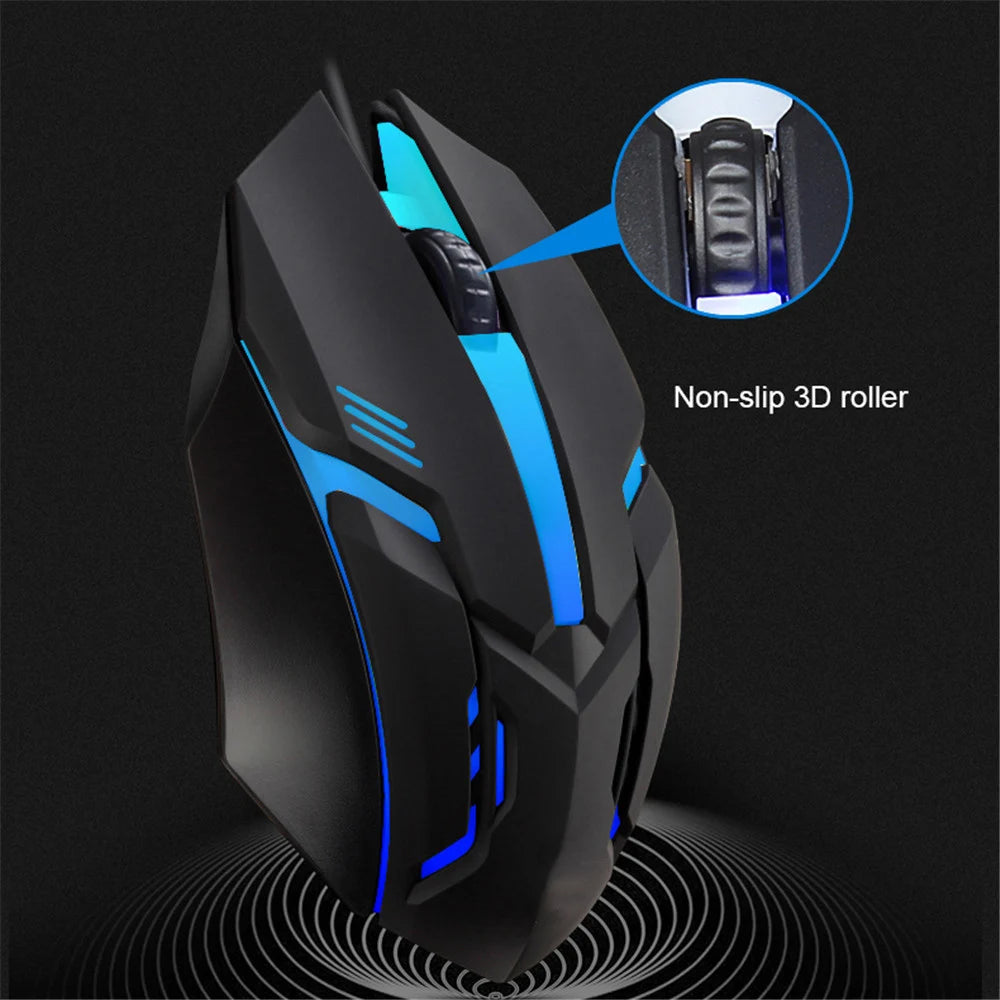 Mouse Gamer USB com LED Colorido — 5000 DPI