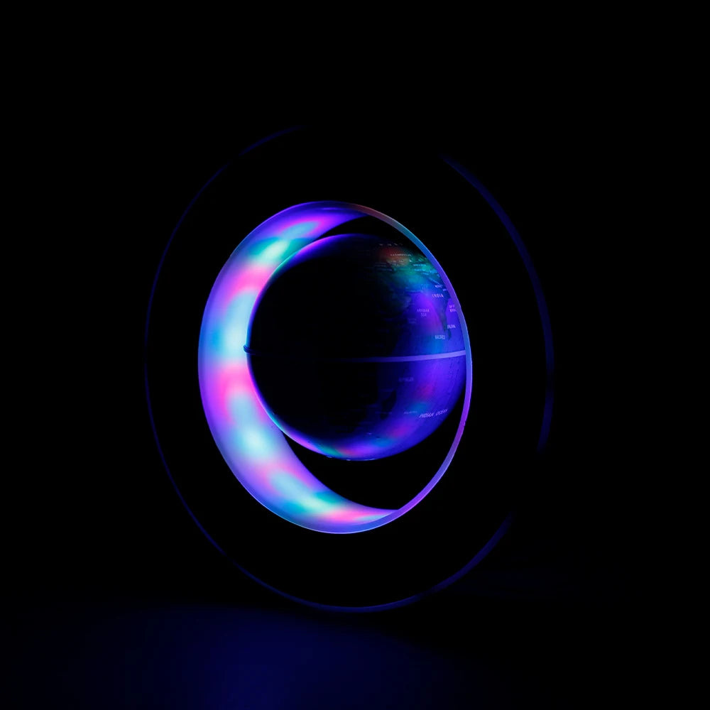 Globo Terrestre Levitante com LED — Decoração Mapa Mundi Magnético Giratório