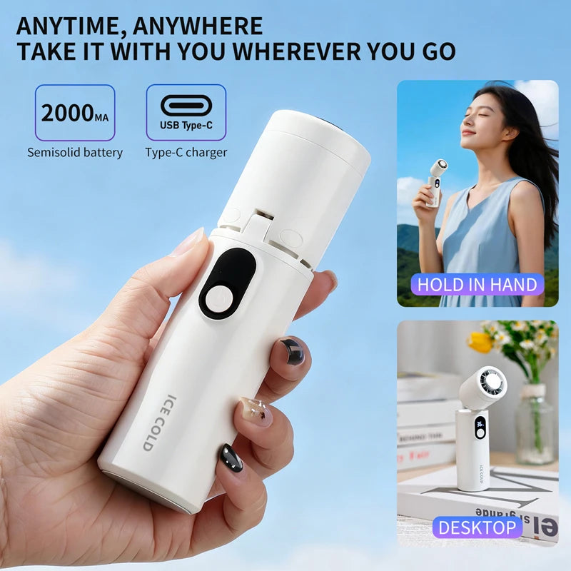 Ventilador Portátil Lenovo 100 Velocidades com Display Digital