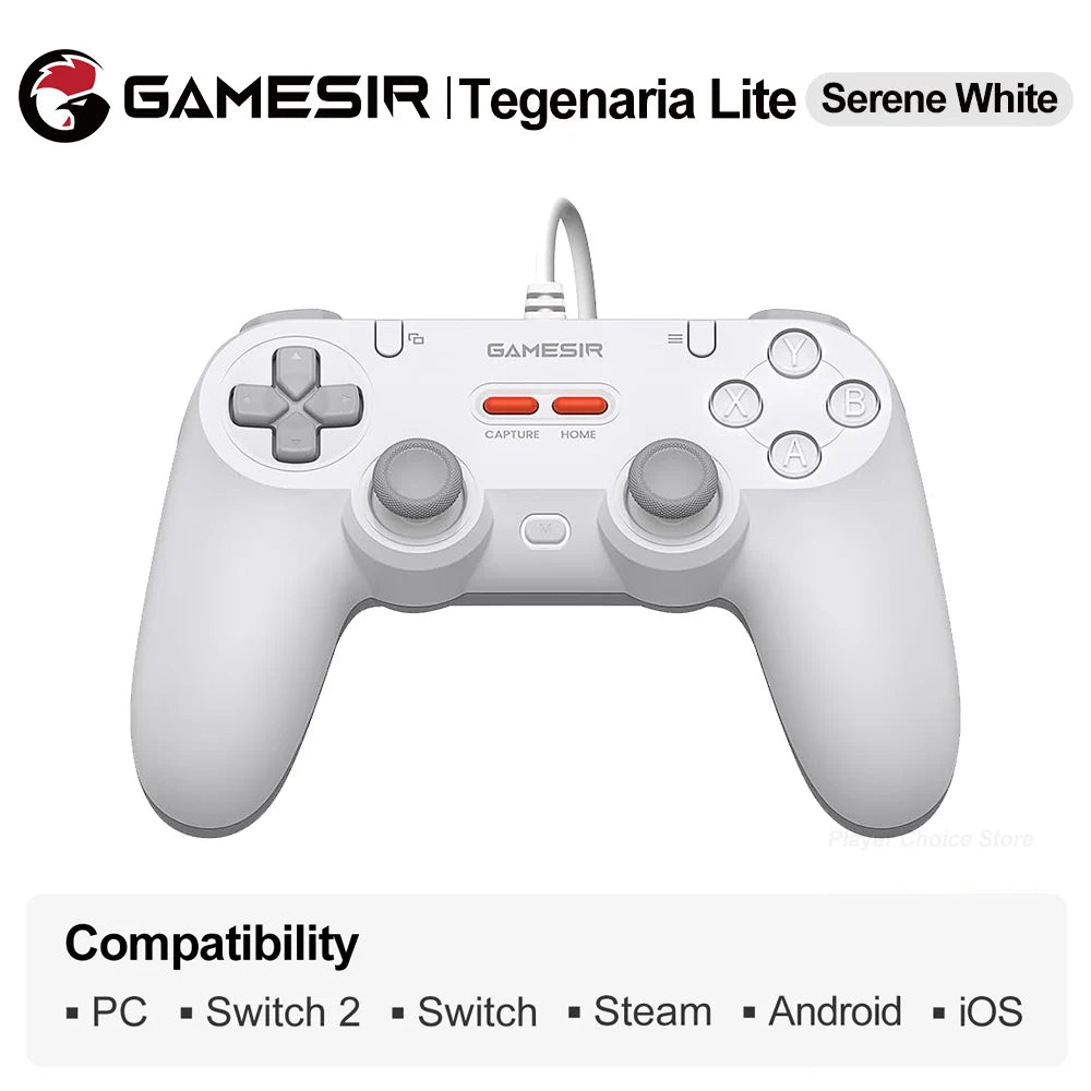 Controle GameSir Tegenaria Lite — Retrô com Fio Hall Effect para PC e Switch