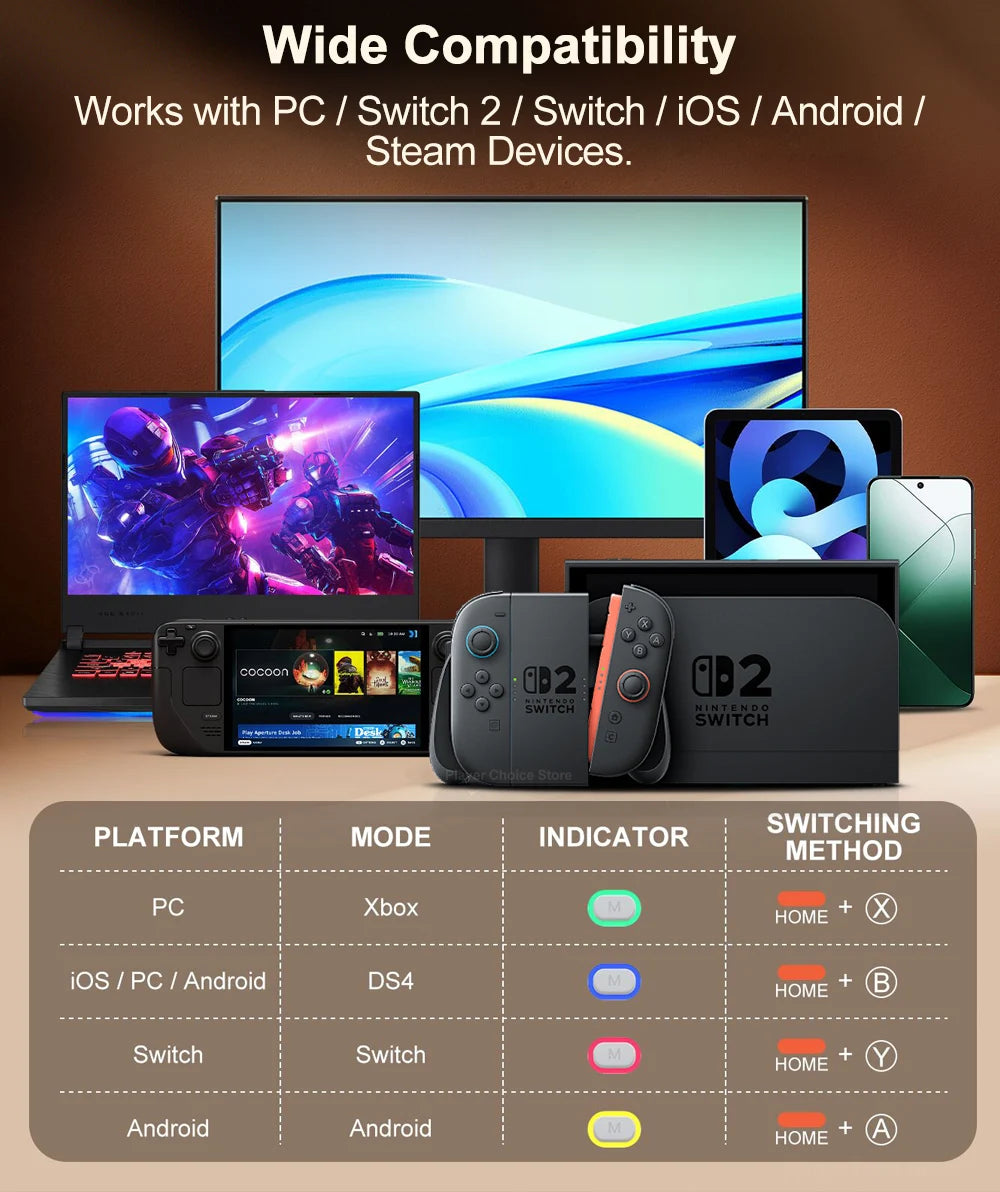 Controle GameSir Tegenaria Lite — Retrô com Fio Hall Effect para PC e Switch