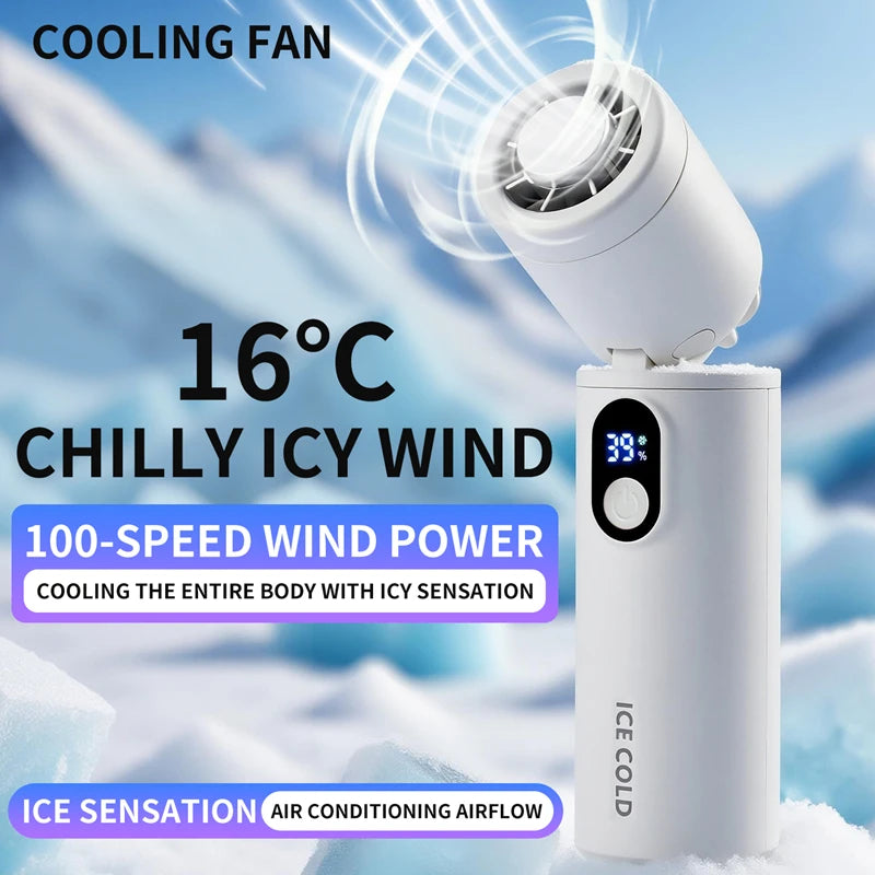 Ventilador Portátil Lenovo 100 Velocidades com Display Digital