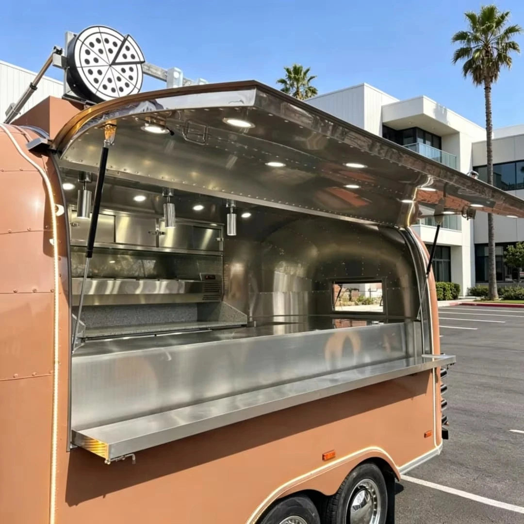 Food Truck Trailer Completo — Aço Inox, Certificado DOT/CE, 1 Ano de Garantia — vista lateral (imagem 2 de 6)