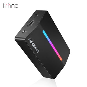 Placa de Captura Fifine V3 4K HDMI — Live Streaming e Gaming para PS4, PS5, Xbox e Switch
