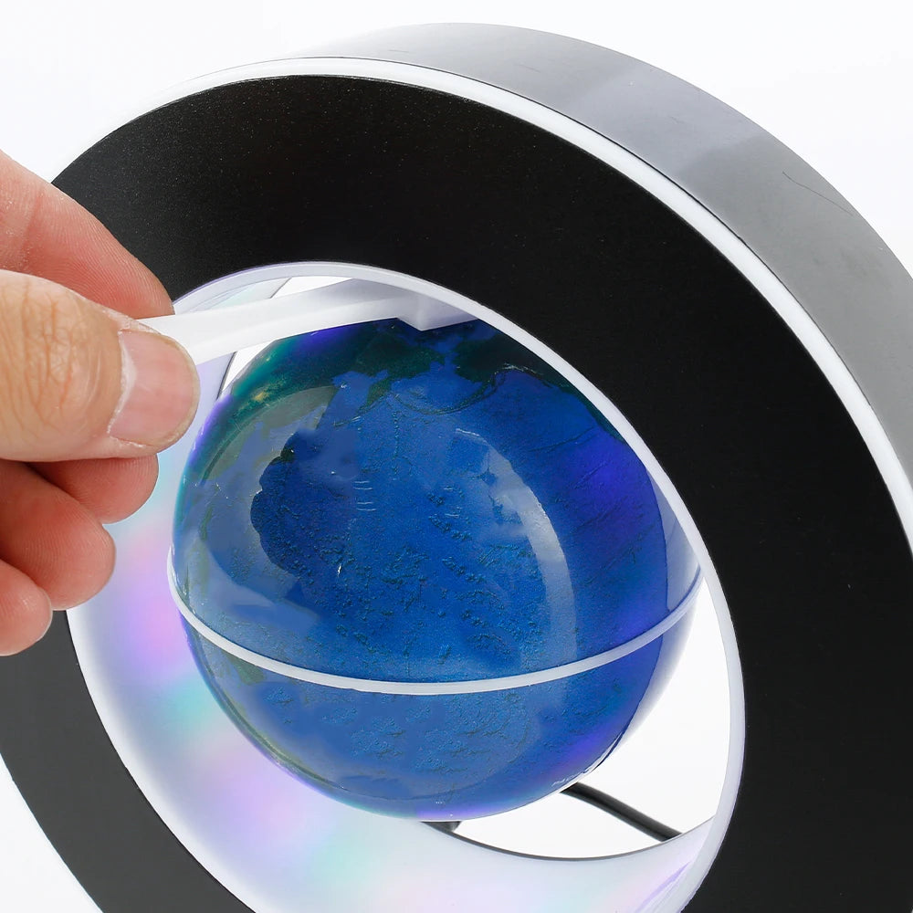 Globo Terrestre Levitante com LED — Decoração Mapa Mundi Magnético Giratório
