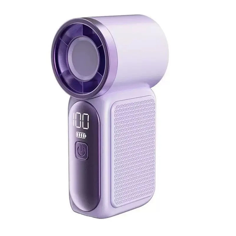 Mini Ventilador Portátil Recarregável 5 Velocidades com Display Digital