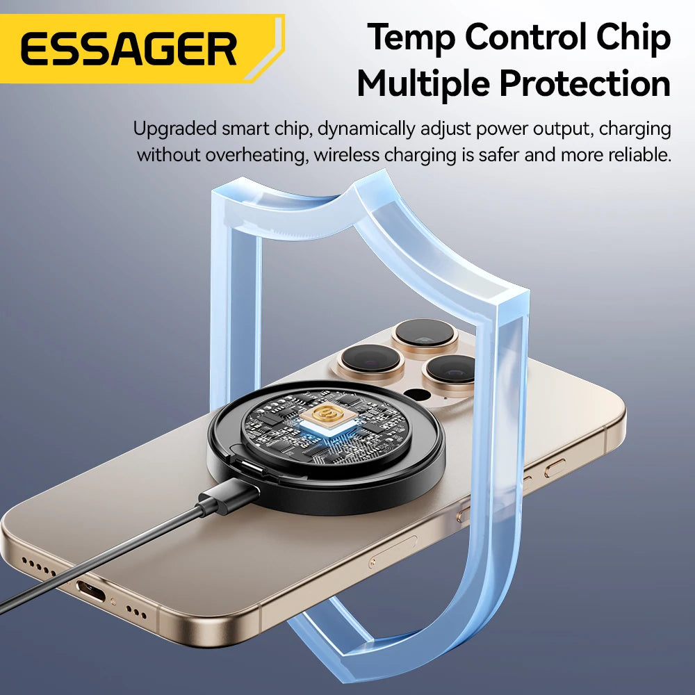 Carregador Sem Fio Magnético Essager 15W com Suporte