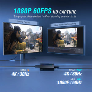 Placa de Captura Fifine V3 4K HDMI — Live Streaming e Gaming para PS4, PS5, Xbox e Switch
