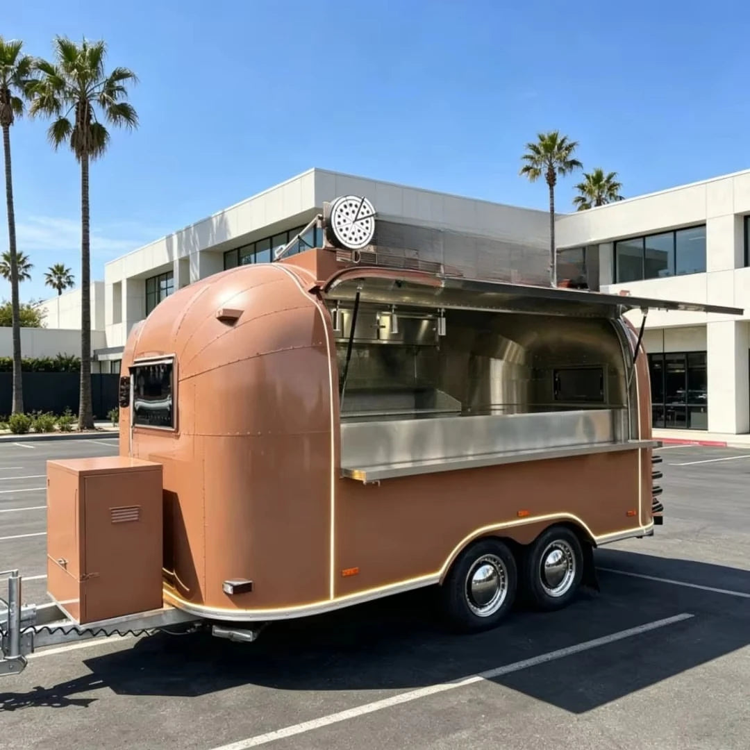 Food Truck Trailer Completo — Aço Inox, Certificado DOT/CE, 1 Ano de Garantia