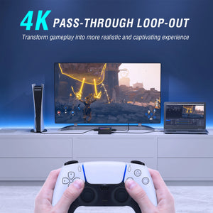 Placa de Captura Fifine V3 4K HDMI — Live Streaming e Gaming para PS4, PS5, Xbox e Switch