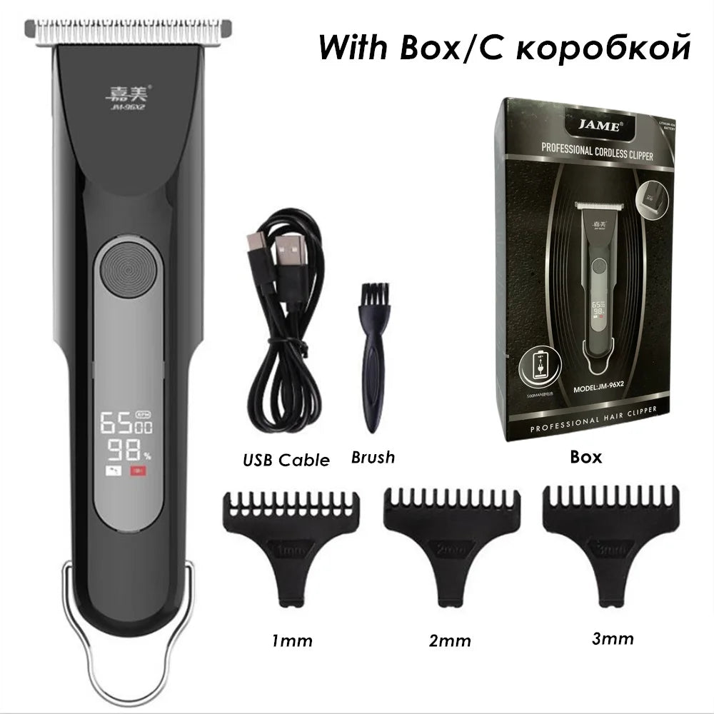 Clipper Profissional Sem Fio com Display LCD e Lâmina 0mm
