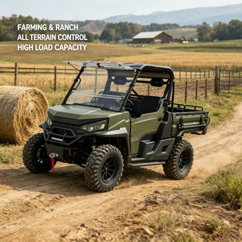 UTV 4x4 1000cc a Gasolina — Side-by-Side Pesado para Fazenda e Montanha — vista traseira (imagem 3 de 6)