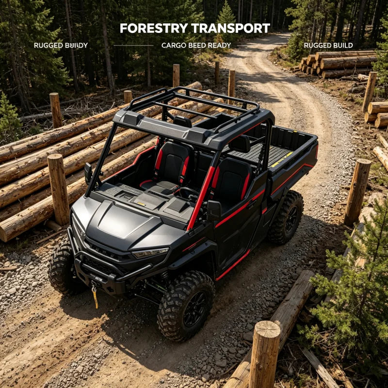 UTV 4x4 1000cc a Gasolina — Side-by-Side Pesado para Fazenda e Montanha — vista lateral (imagem 2 de 6)