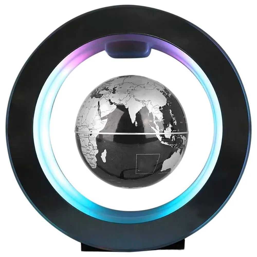 Globo Terrestre Levitante com LED — Decoração Mapa Mundi Magnético Giratório