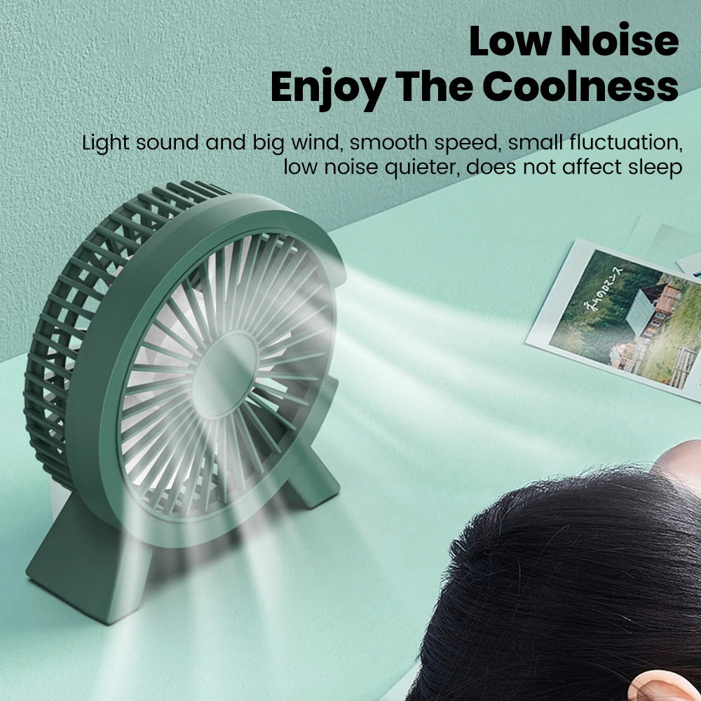 Mini Ventilador de Mesa USB Silencioso