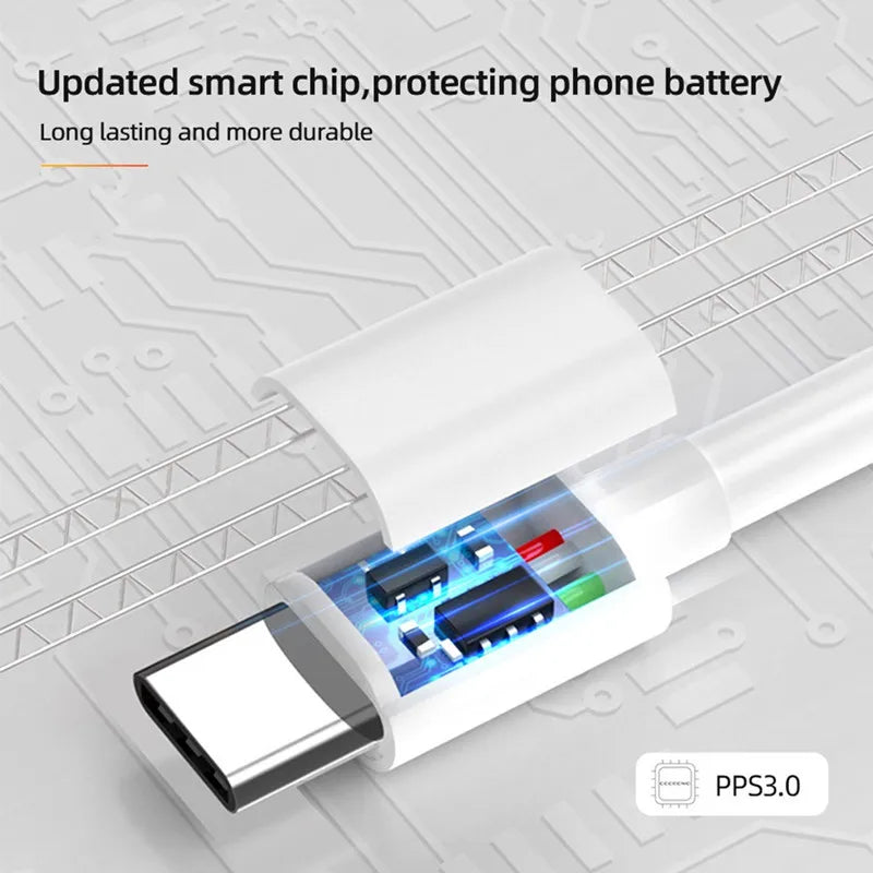 Cabo USB-C 6A Original Xiaomi Turbo Charge 1m / 1,8m — vista superior (imagem 5 de 9)