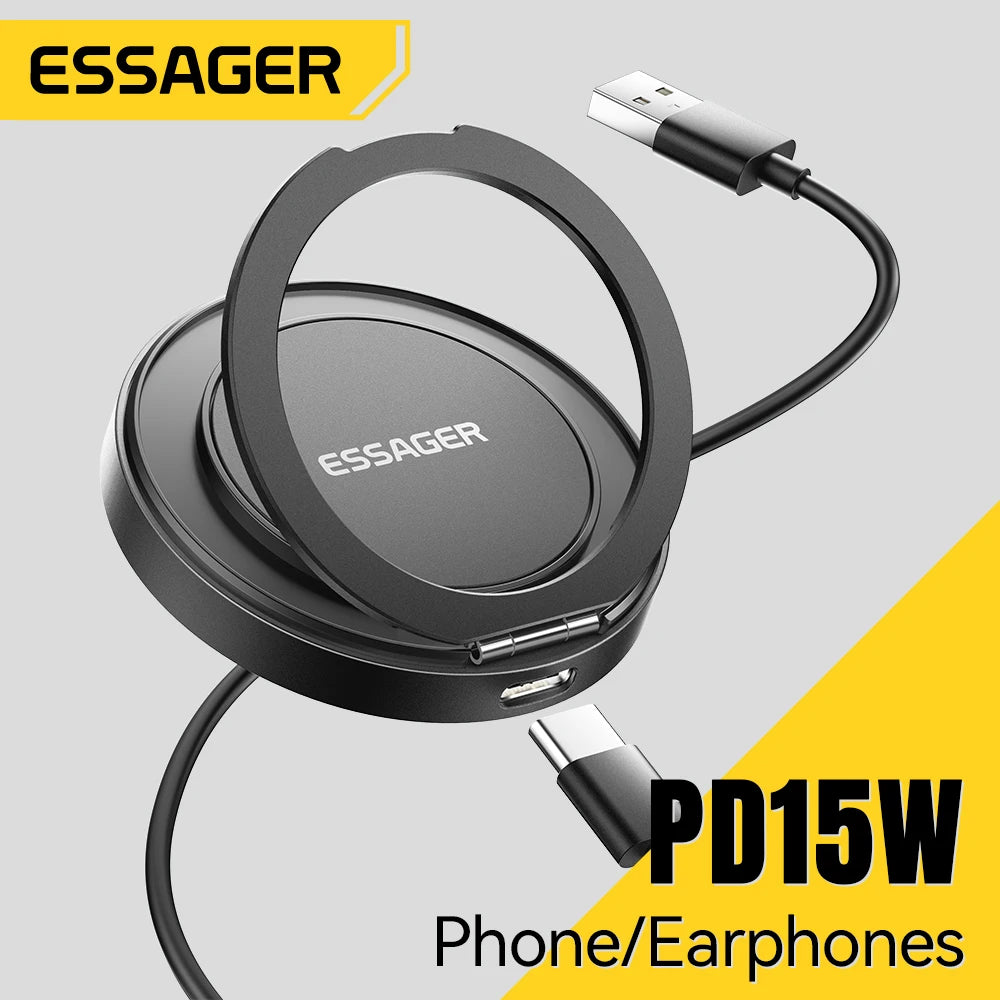 Carregador Sem Fio Magnético Essager 15W com Suporte