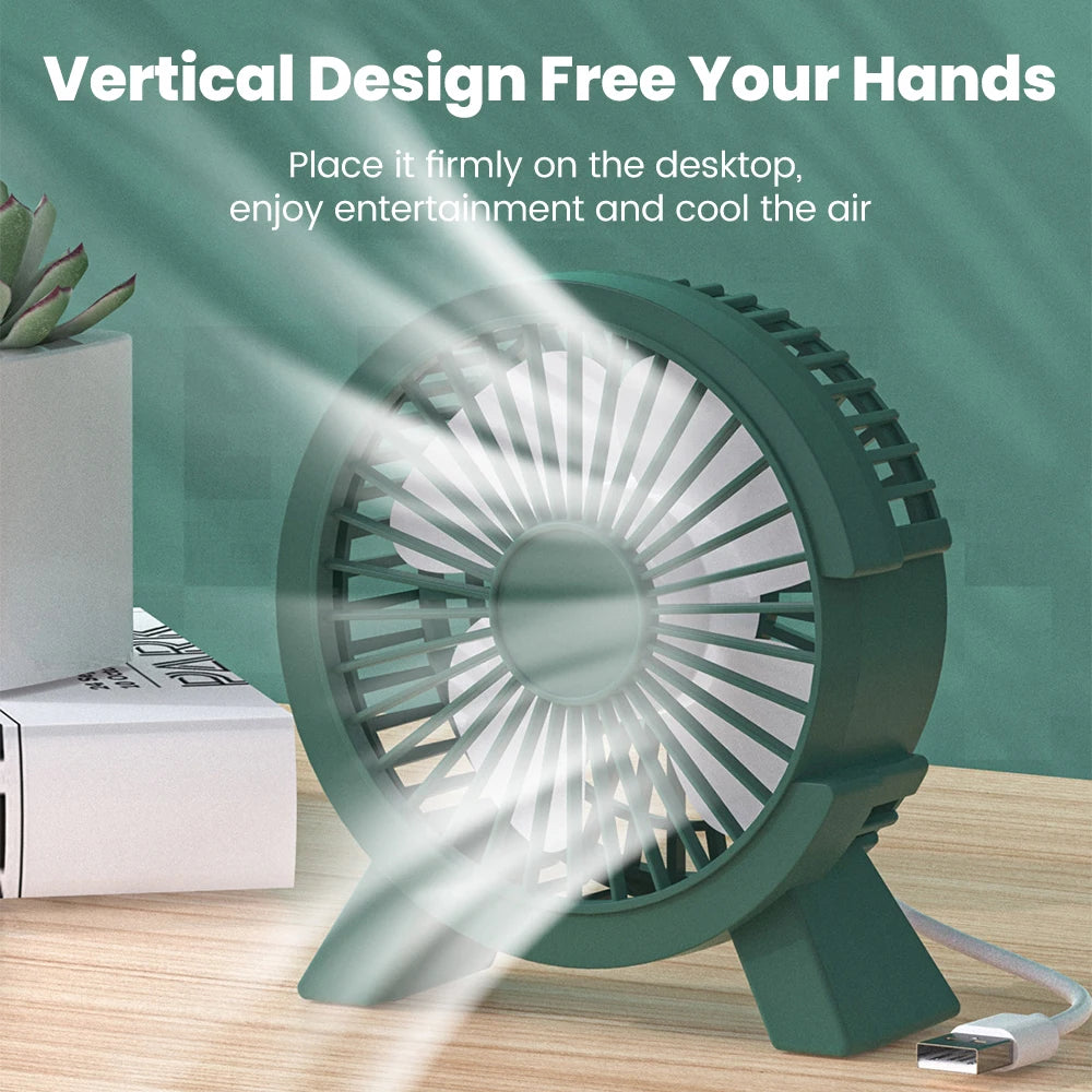 Mini Ventilador de Mesa USB Silencioso
