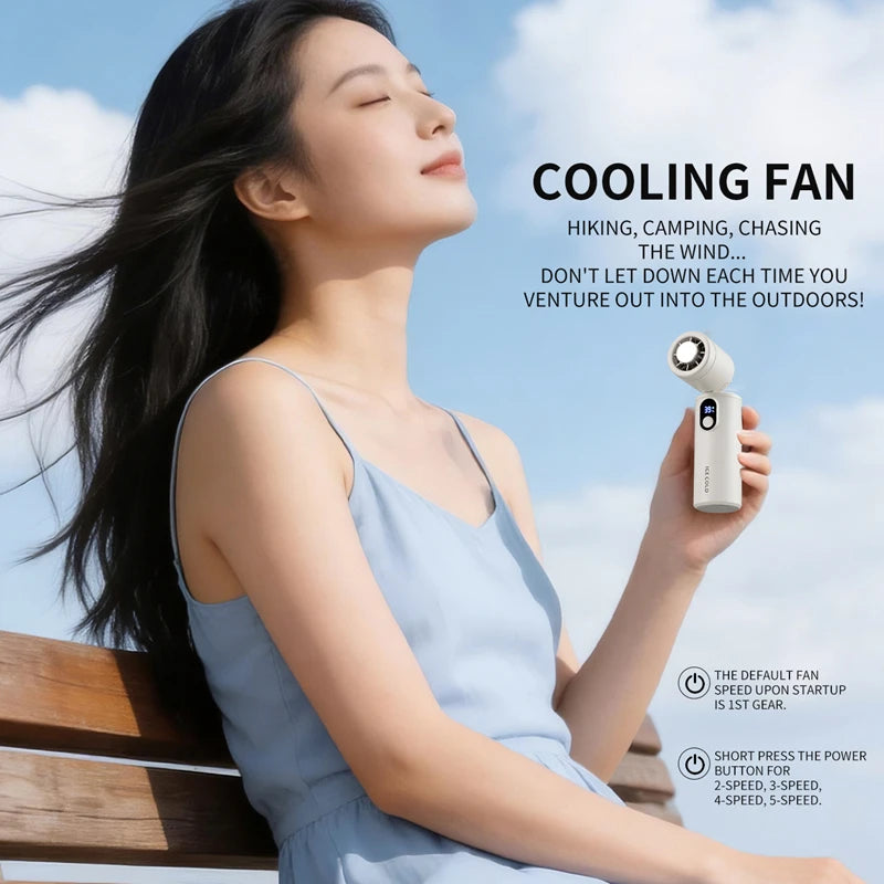 Ventilador Portátil Lenovo 100 Velocidades com Display Digital