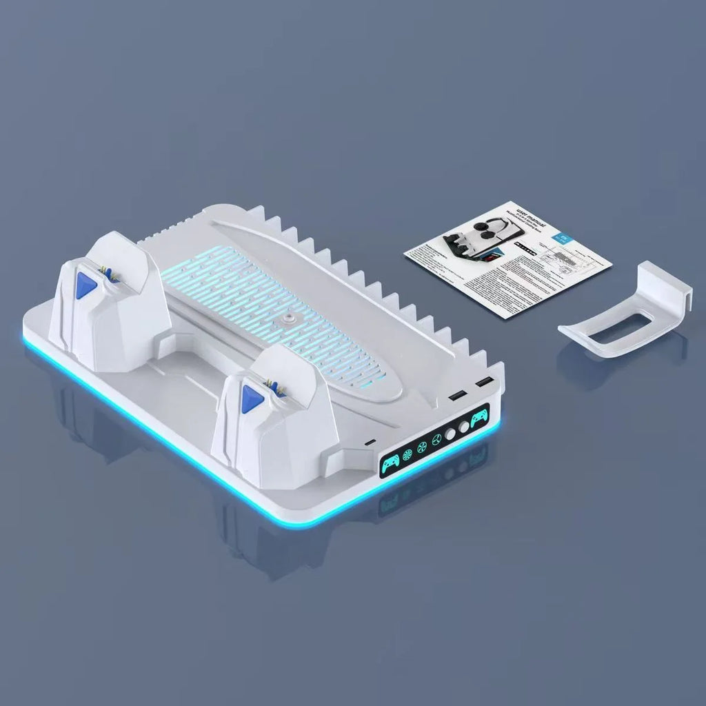 Base Carregadora para PS5 Slim e Pro com Cooler e Iluminação RGB