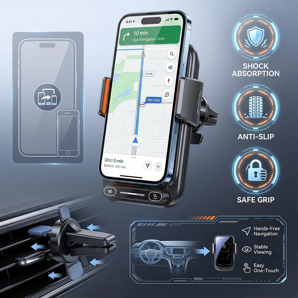 Suporte Veicular com Carregamento Sem Fio 15W Auto Sensor