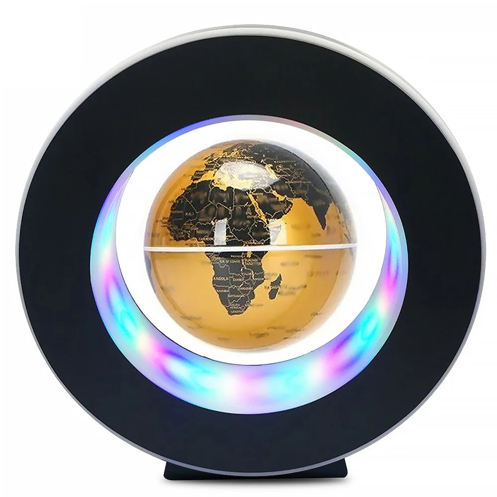 Globo Terrestre Levitante com LED — Decoração Mapa Mundi Magnético Giratório