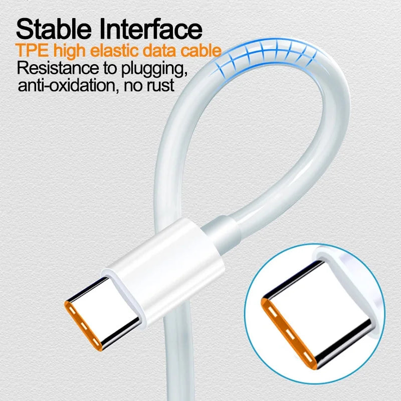 Cabo USB-C 6A Original Xiaomi Turbo Charge 1m / 1,8m — detalhe do produto (imagem 4 de 9)