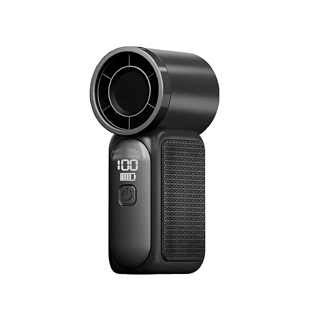 Mini Ventilador Portátil Recarregável 5 Velocidades com Display Digital
