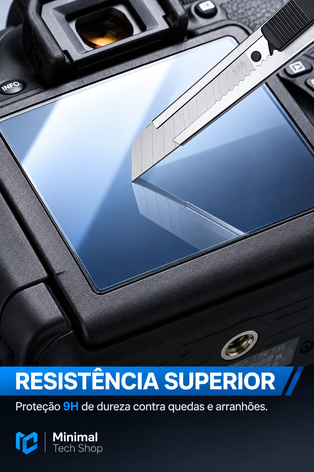 Protetor de Tela de Vidro Temperado para Câmeras Nikon