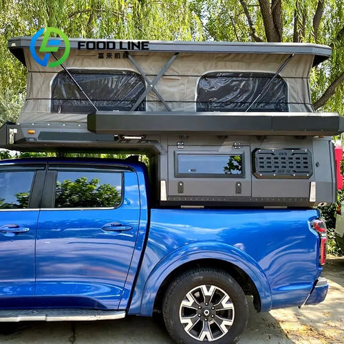 Barraca Camper Pop-Up para Caçamba 4x4 — Janelas Respiráveis, Off-Road — vista frontal (imagem 1 de 6)