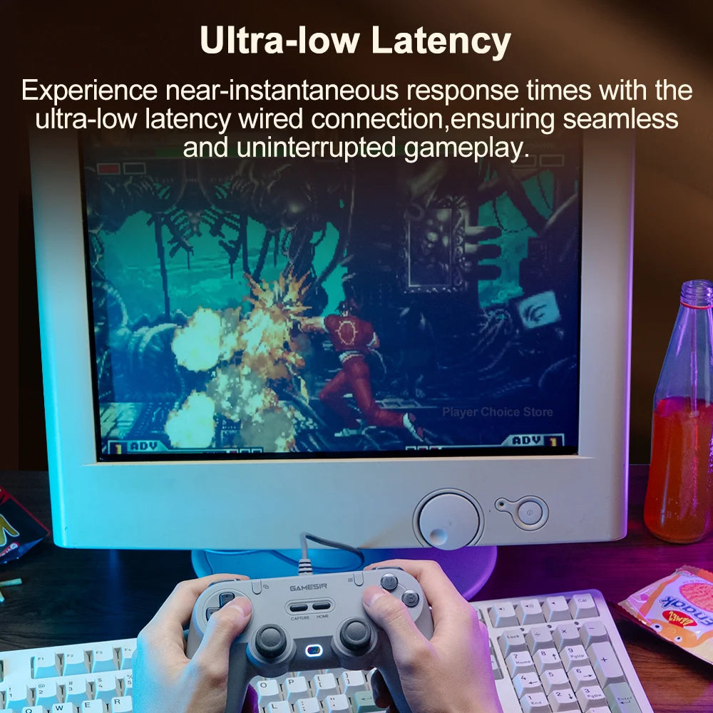 Controle GameSir Tegenaria Lite — Retrô com Fio Hall Effect para PC e Switch