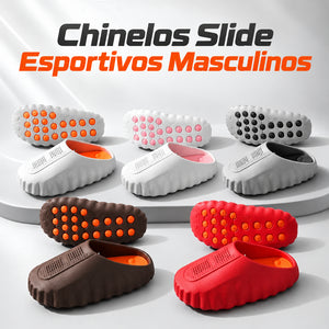 Chinelo Slide Massageador EVA — Antiderrapante, Leve e Respirável para Praia e Uso Diário