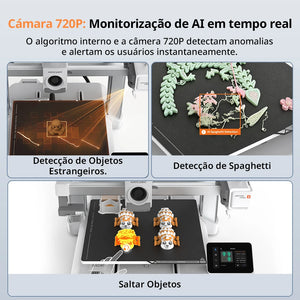 Impressora 3D ANYCUBIC Kobra 4 FDM MultiColor — Até 8 Cores, 600mm/s, Controle via App