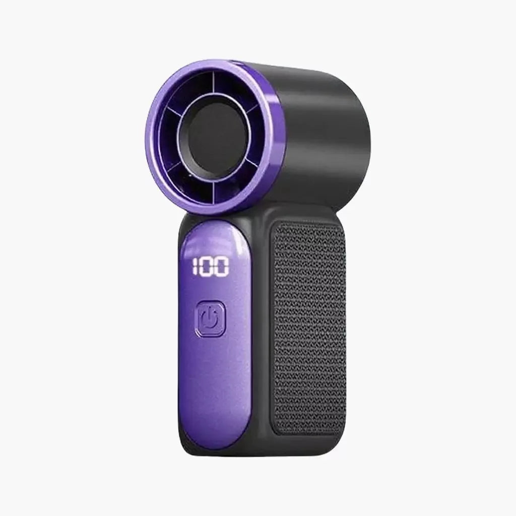 Mini Ventilador Portátil Recarregável 5 Velocidades com Display Digital