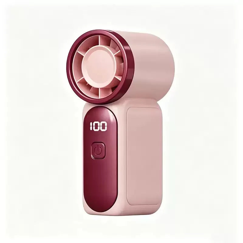 Mini Ventilador Portátil Recarregável 5 Velocidades com Display Digital