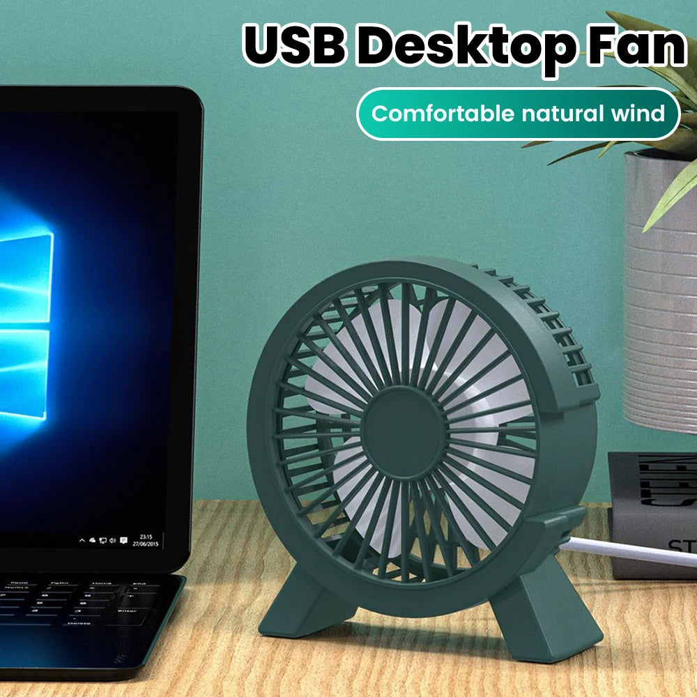 Mini Ventilador de Mesa USB Silencioso
