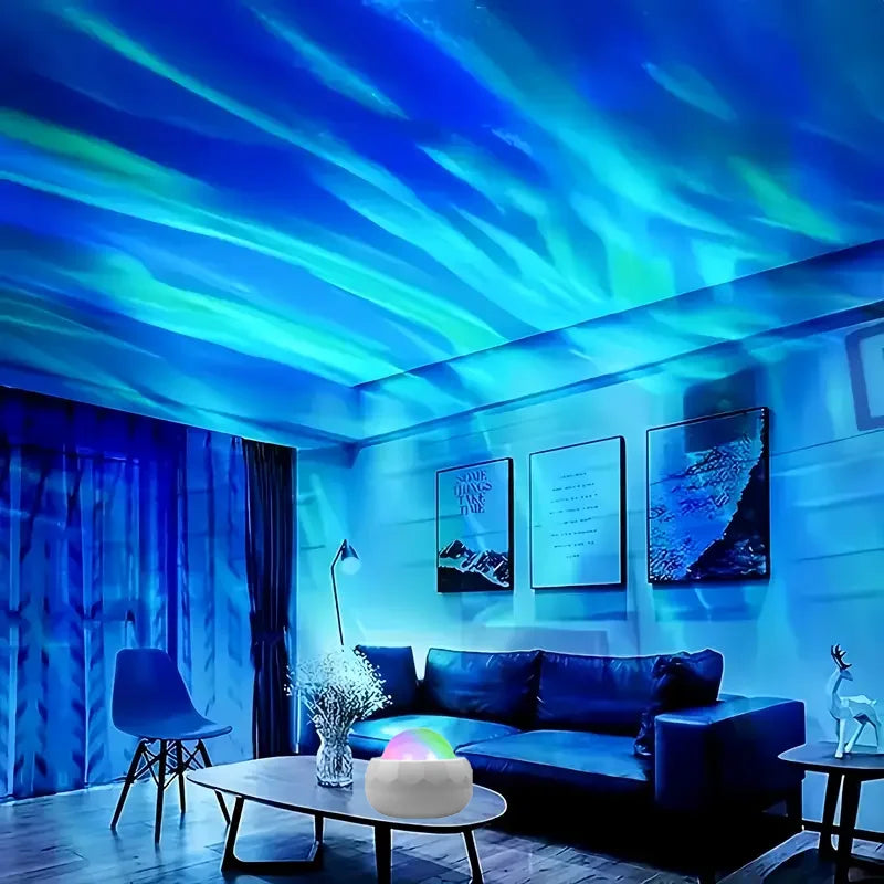 Projetor Aurora LED Galaxy — Luz Noturna RGB 7 Modos com Controle Remoto