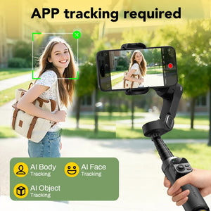 Gimbal Estabilizador AOCHUAN Smart X3 — 3 Eixos Anti-Vibração com Bastão Telescópico para Smartphone