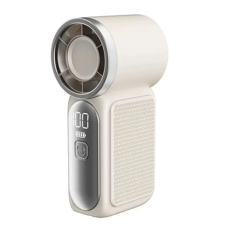 Mini Ventilador Portátil Recarregável 5 Velocidades com Display Digital