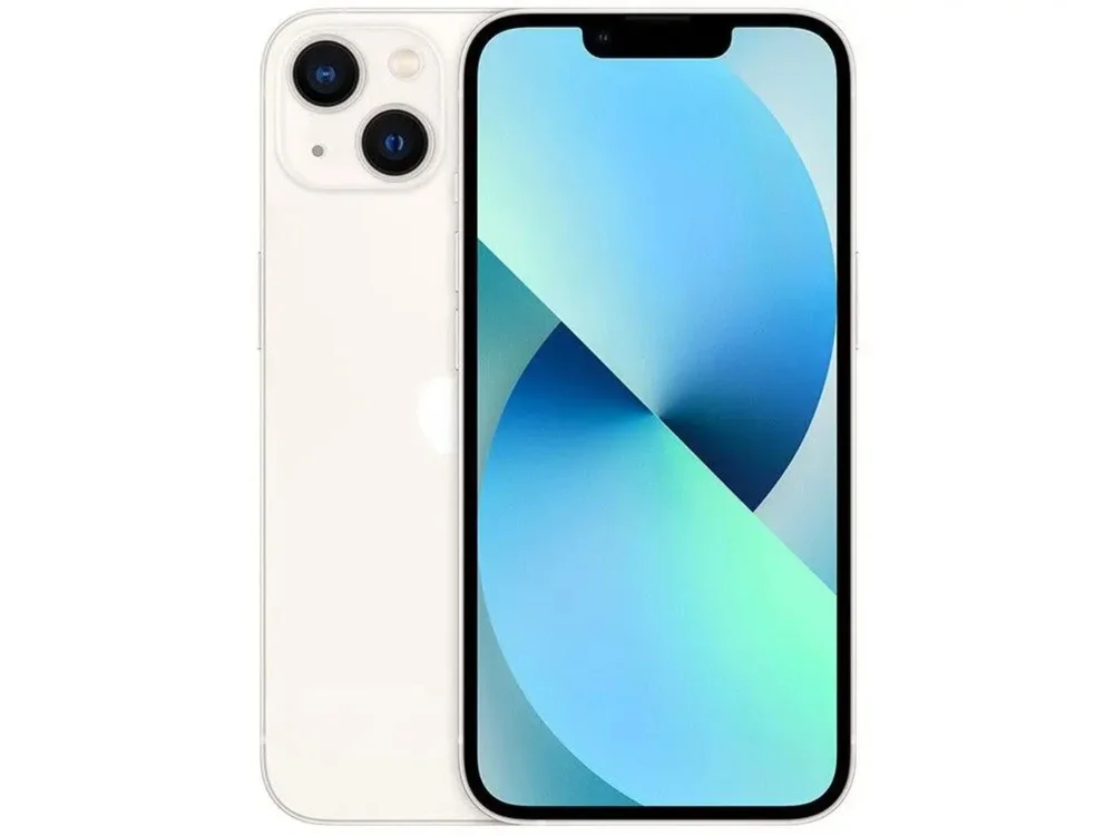iPhone 13 branco estelar - frente e verso