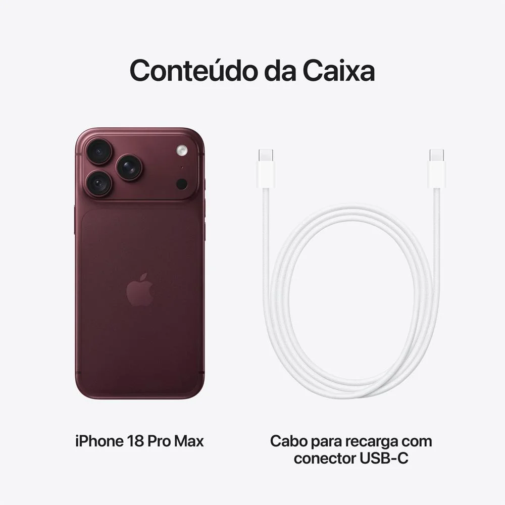 iPhone 18 Pro Max - conteúdo da caixa