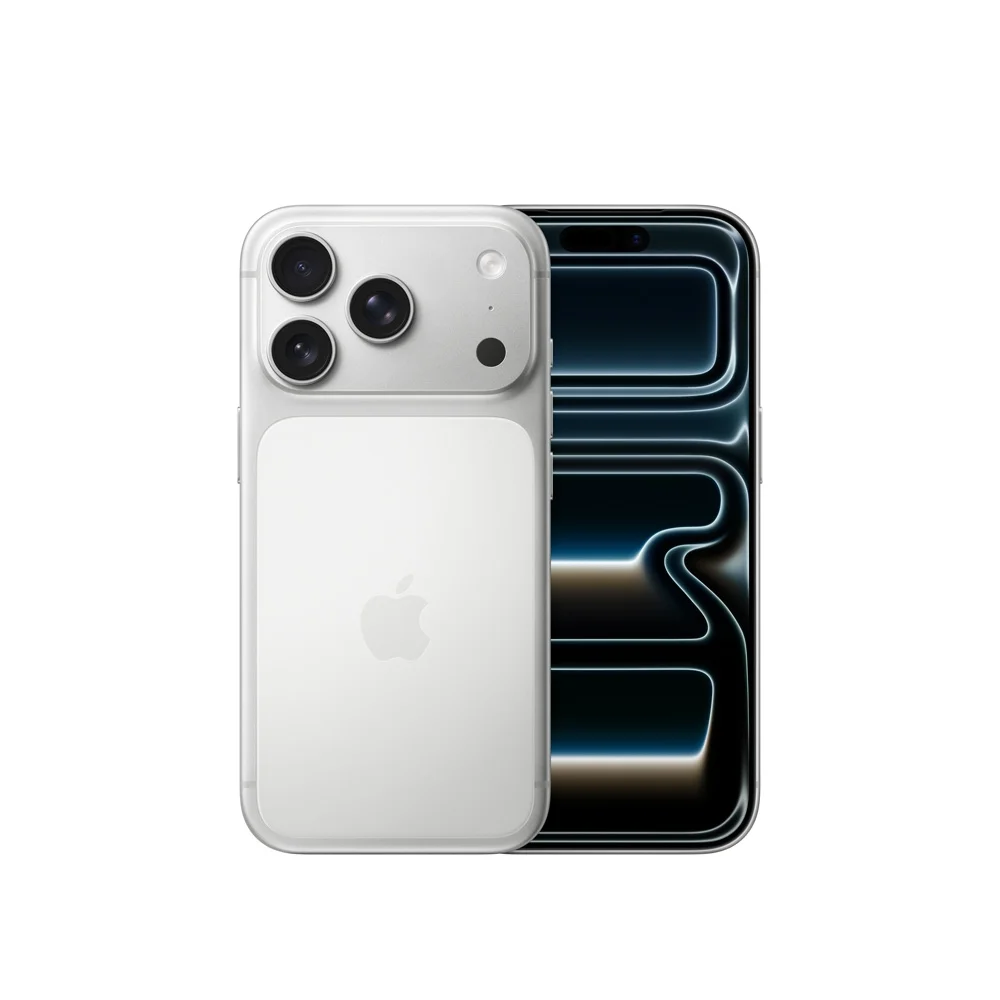 iPhone 17 Pro - Branco/Prata frente e verso