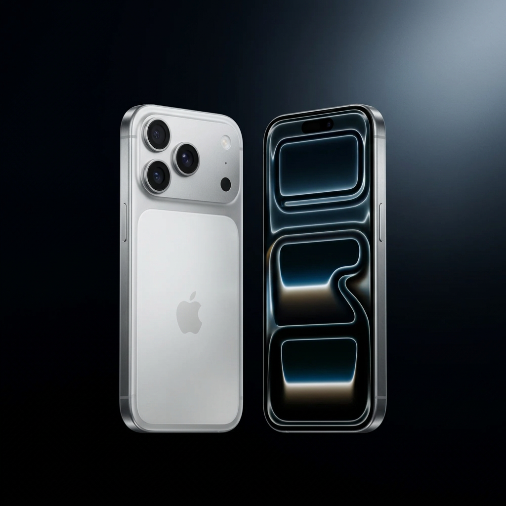 iPhone 17 Pro - Branco/Prata criativo