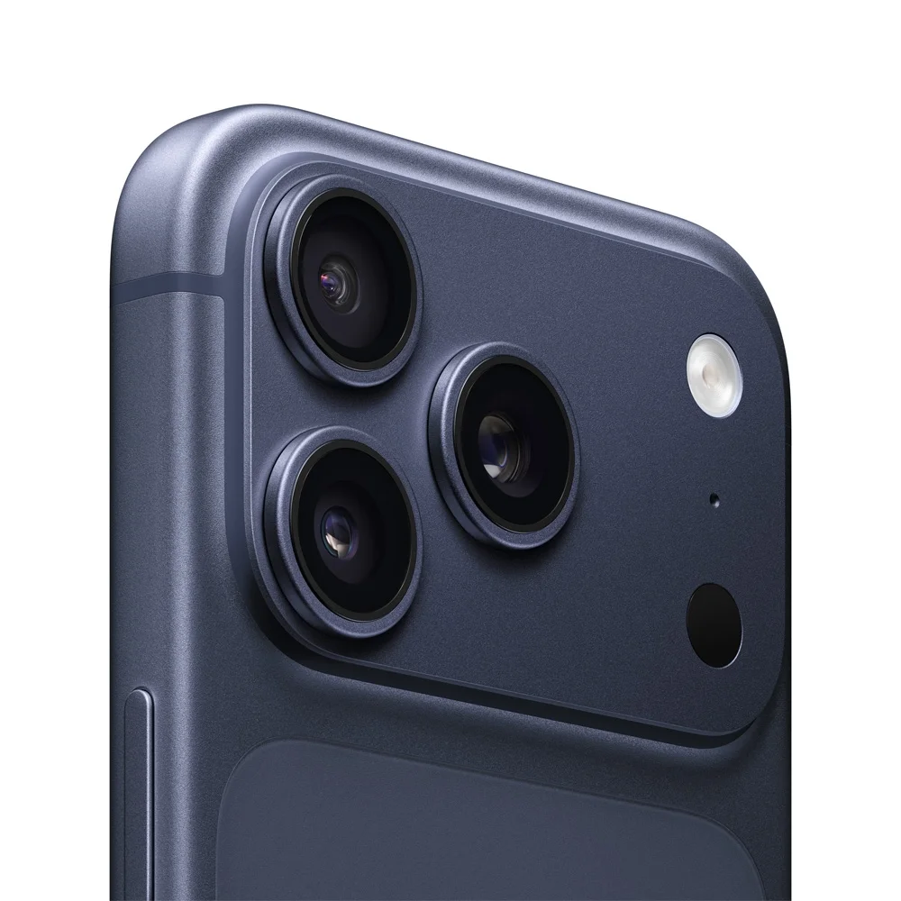 iPhone 17 Pro - Azul Escuro detalhe câmera
