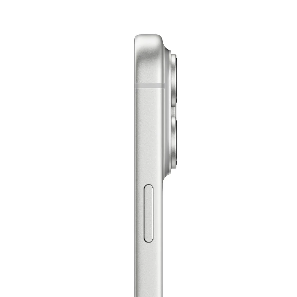iPhone 17 Pro - Branco/Prata lateral